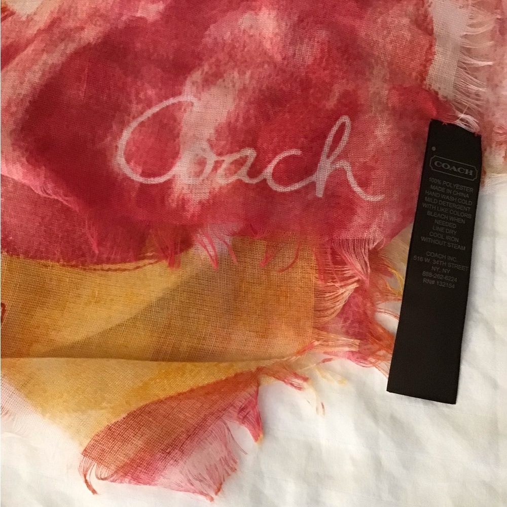 Square Coach impressionist flowered  scarf